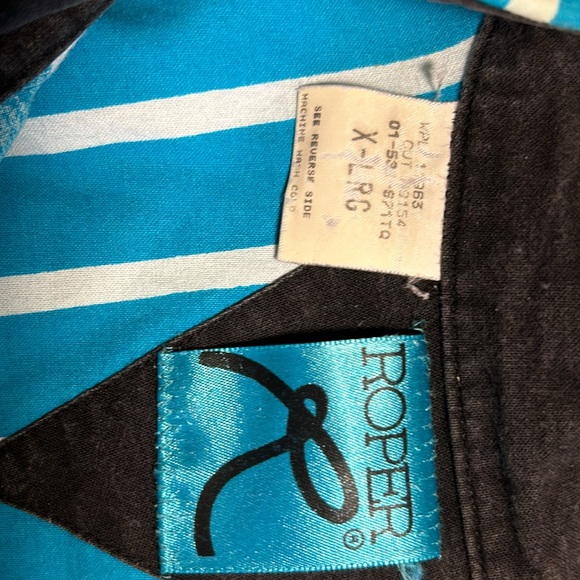 Vintage Roper Men’s Aztec L/S Button Down Western Shirt Size XL - Picture 3 of 9